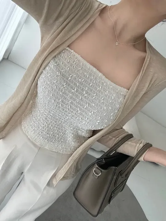 롱브 여리 시스루 가디건 상세 이미지 16