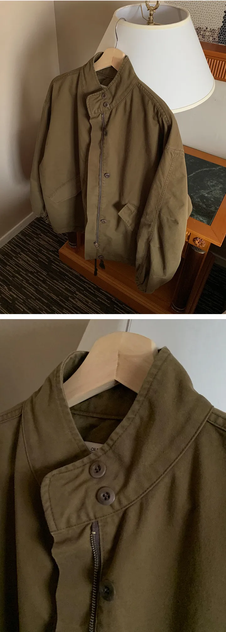 원가이하 세일 반품 교환 불가 야상 박시 루즈핏 봄 자켓 3컬러 가을 봄 옷 여행 점퍼 빅사이즈 남여공용 점퍼 상세 이미지 14