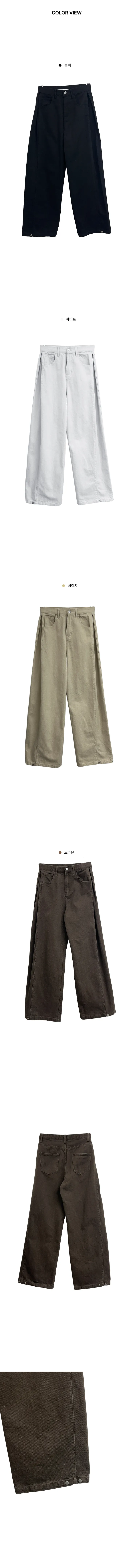 [기장선택/~2XL/사계절강추] 폴더 사이드 스냅 와이드 코튼 핀턱 팬츠 상세 이미지 12