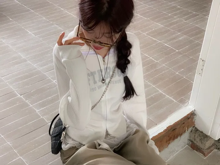 [기모원단ෆ투지퍼]토미 빈티지 레터링 프린팅 나그랑 투웨이 하이넥 카라넥 시보리 집업 점퍼 2color 상세 이미지 22