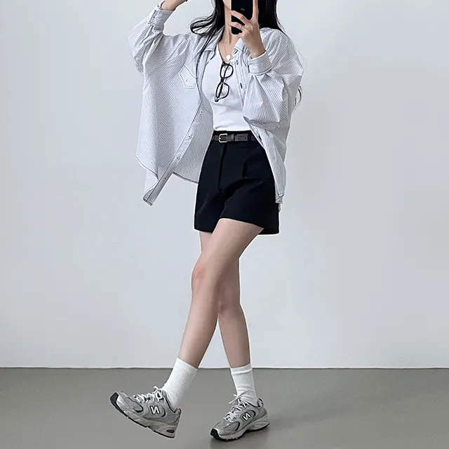[S,M,L/벨트SET!] *봄신상 핏정석 데일리 숏팬츠 슬랙스 3color 상세 이미지 18