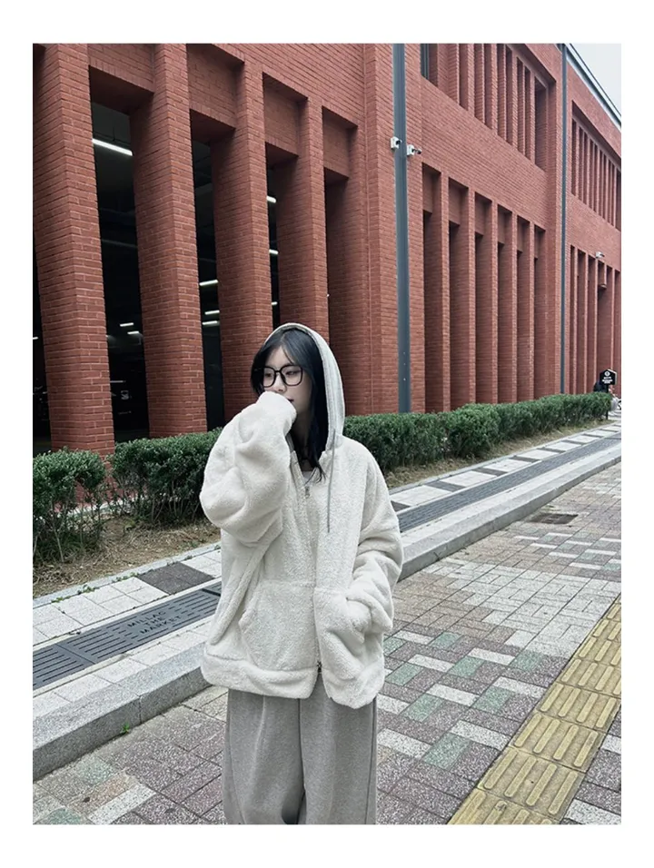 [당일배송][양털/뽀글이]후드 플리스 투웨이 겨울 따뜻한 데일리 점퍼 3color 묶음할인중 상세 이미지 20