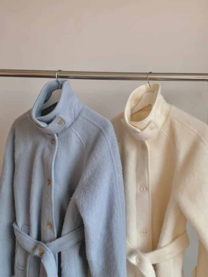 [ 인스타폭주/ wool 60% ] 헤이즐 하이넥 하프 울 누빔 코트 상세 이미지 45