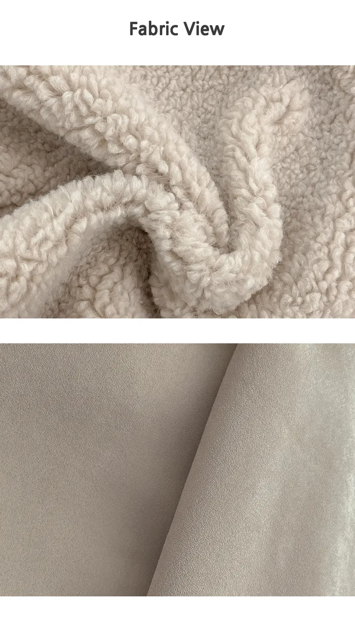 [완전강츄!!🧸한겨울까지쭉] 양털 뽀글이 롱 떡볶이 코트 더플 카라 오버핏 후리스 스웨이드 안감 부클 털 자켓 겨울 아우터 데일리 꾸안꾸 2COL 상세 이미지 65