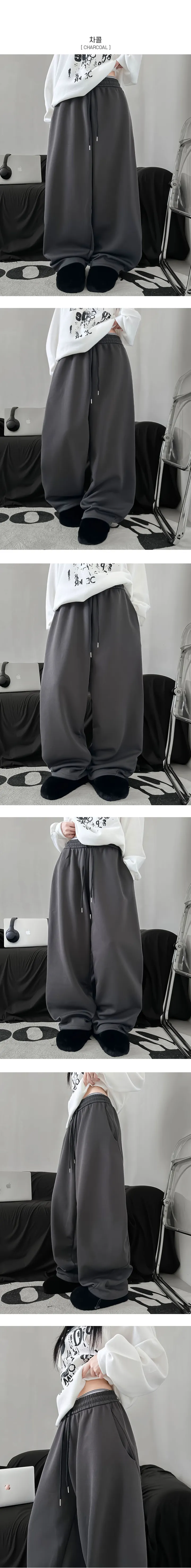 1+1할인[뒷태절개/하비커버] 돕 와이드핏 트레이닝 팬츠 상세 이미지 6