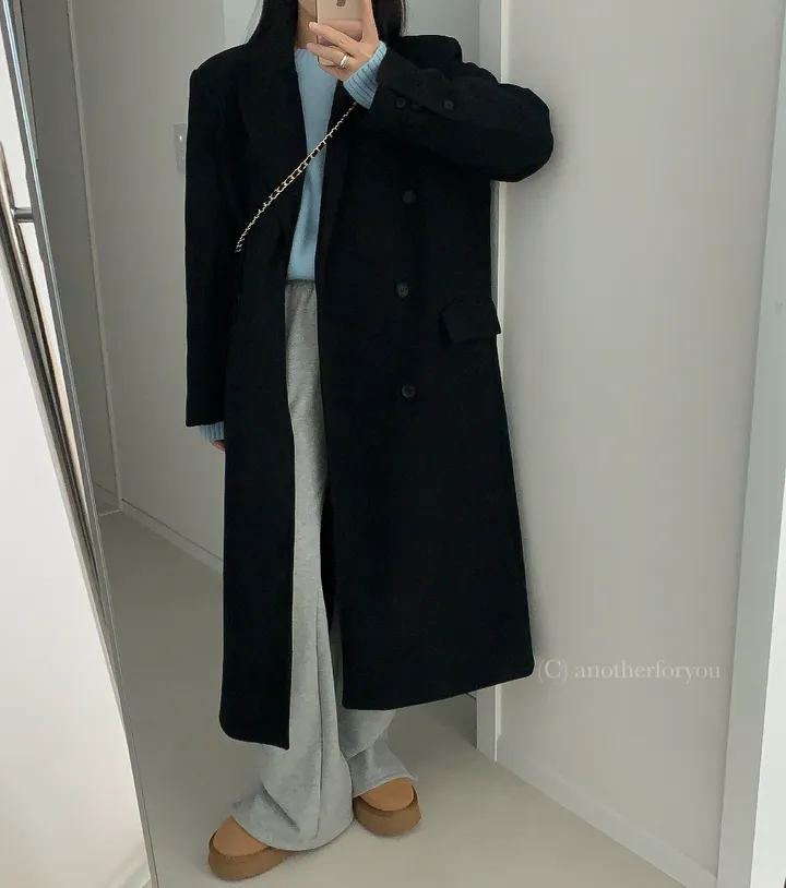 클래식 울 테일러드 더블 롱 코트 2col : 어나더포유 상세 이미지 23