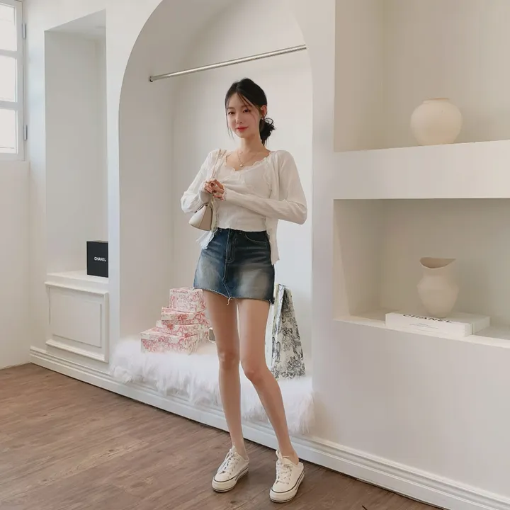 [부분 당일배송🤍나시가디건set/벚꽃룩🌸] 슈디 레이스 끈나시 + 레이스 긴팔 골지 가디건 세트 데일리룩 데이트룩 벚꽃룩 발레코어 여리여리 여리핏 레이스가디건 레이스나시 상세 이미지 20