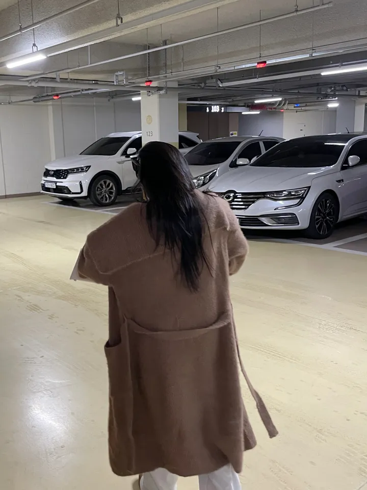 [틱톡인기 여리무드 분위기 갑] 앙고라 니트 롱 코트 상세 이미지 11