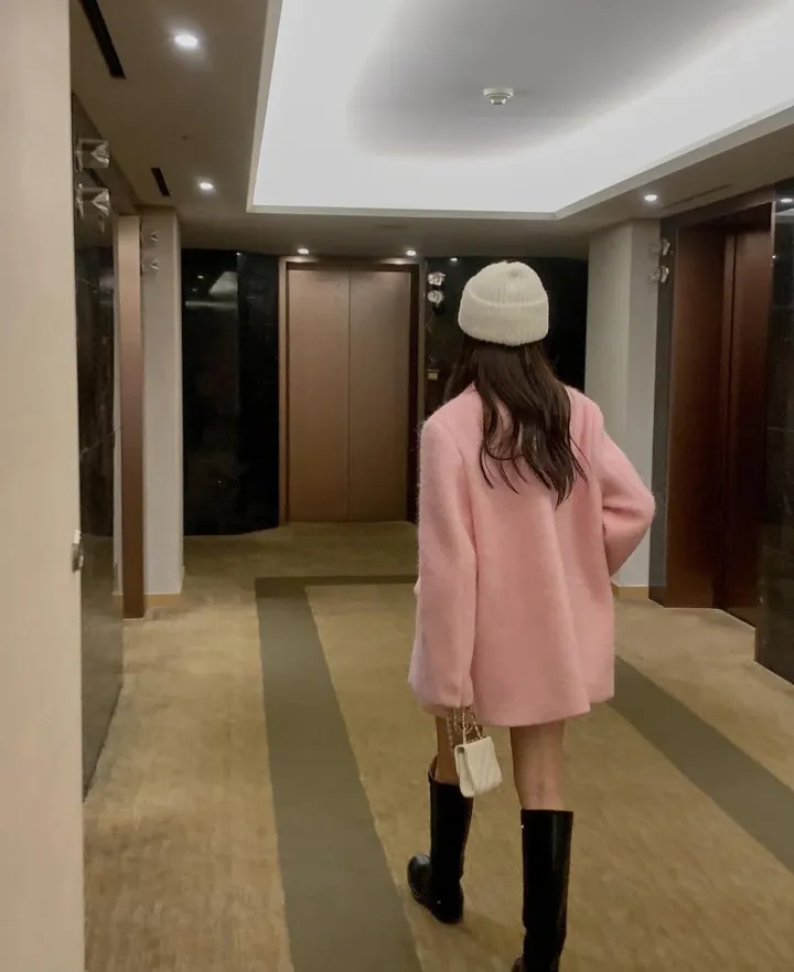 [주문폭주/핑크강추🩰] 헤어 울 하프코트-2col 상세 이미지 24