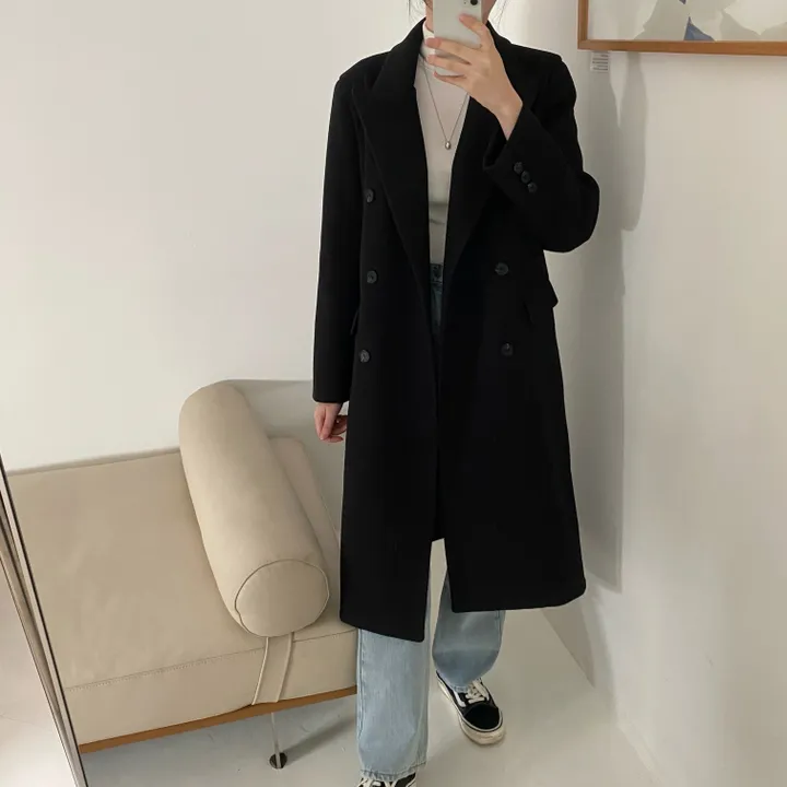 플룻 코트 봄코트 롱코트 하객룩 울코트 상세 이미지 41