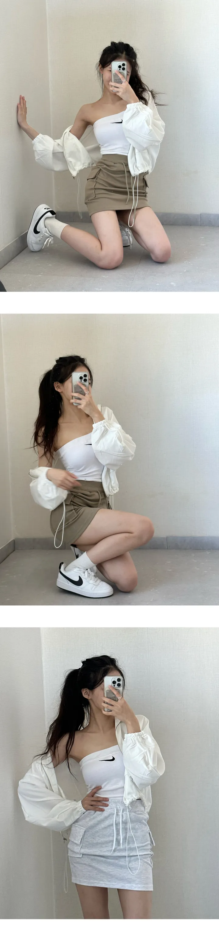 ㅣ당일출고ㅣ최저가ㅣy2k 힙카고 끈조절 크롭 바람막이  숏 점퍼 자켓 상세 이미지 18