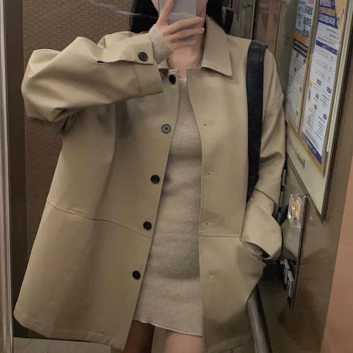 [힙덮는기장감~/블랙 당일출고🎉] 자체제작 #크치Made 오디너리 롤업 오버핏 하프 레더자켓 - jk 상세 이미지 55