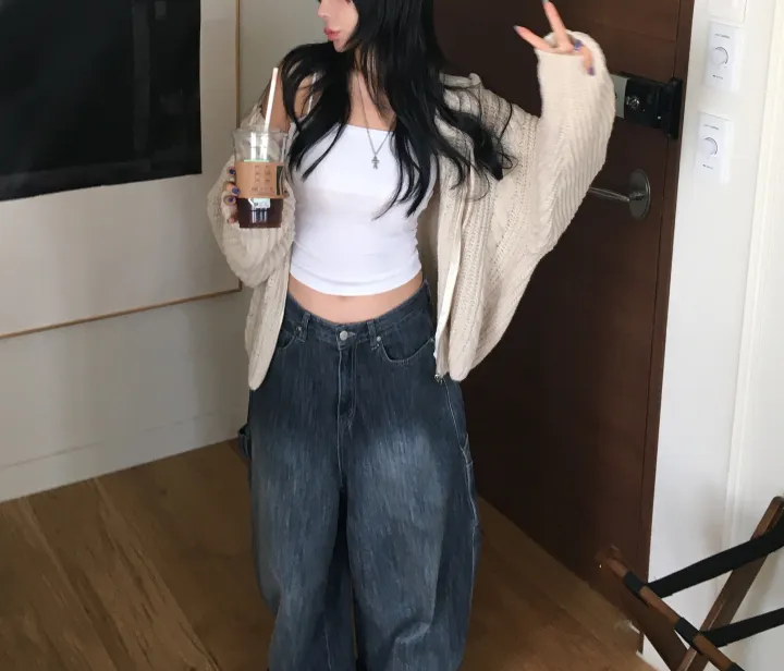 [군살쏙~] 여리 후드 꽈배기 아방 루즈 박시핏 후드집업 상세 이미지 15