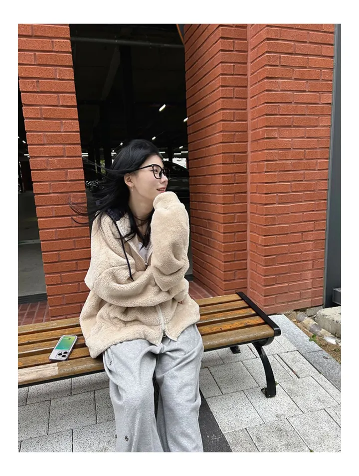 [당일배송][양털/뽀글이]후드 플리스 투웨이 겨울 따뜻한 데일리 점퍼 3color 묶음할인중 상세 이미지 56