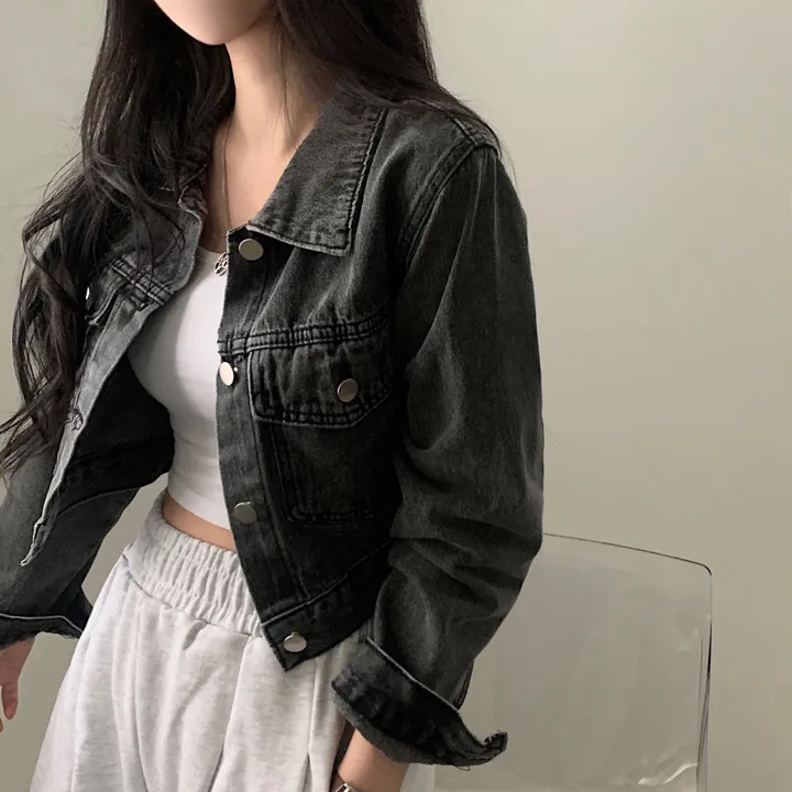 [기획/가을필수!] 퍼즐 데님 크롭 청자켓 - 2color 상세 이미지 13