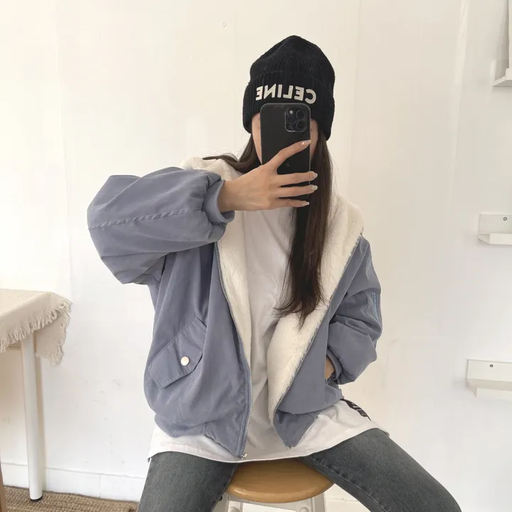 [특가세일/당일발송]양면착용 부들부들 부드러운 페이크퍼 보아털 후리스 밍크안감 아방핏 리버시블패딩 항공점퍼 후드점퍼 패딩점퍼 퍼자켓  3color 상세 이미지 7