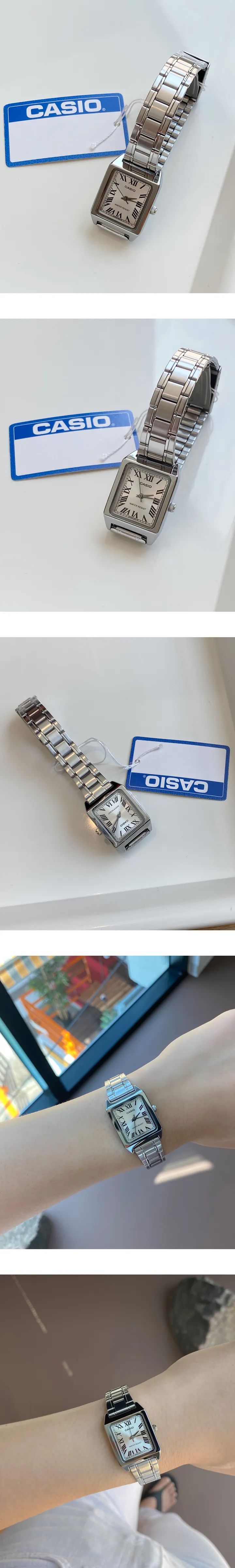 ⚡당일출고⚡ 카시오 CASIO 스퀘어 로마 메탈 시계 LTP-V007D-7BDF 상세 이미지 1