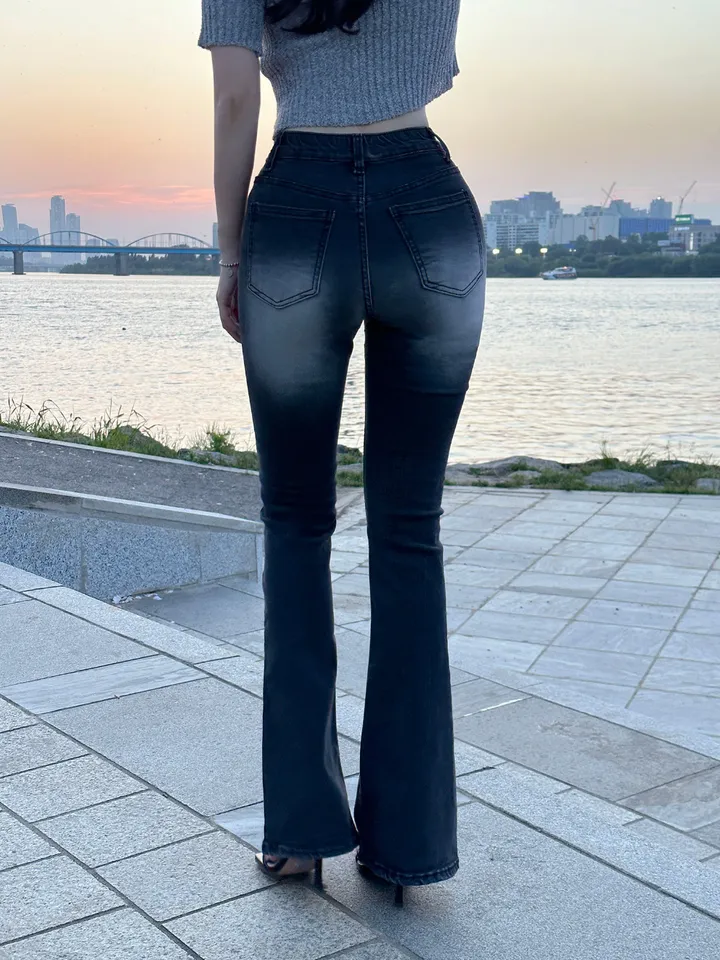 [자체제작/허리쏘옥/히든밴딩/기본,롱ver] -3kg 몸매 보정 워싱 롱 부츠컷 데님 청바지 롱팬츠 상세 이미지 88