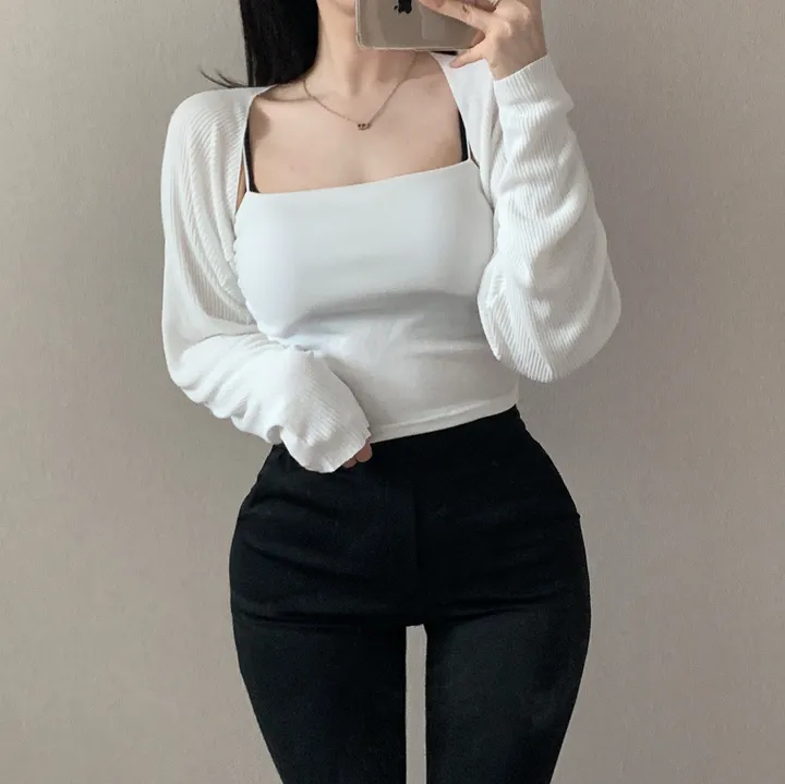 *[4col/핏예쁨]가벼운 썸머 데일리 크롭 니트 볼레로 가디건 상세 이미지 7