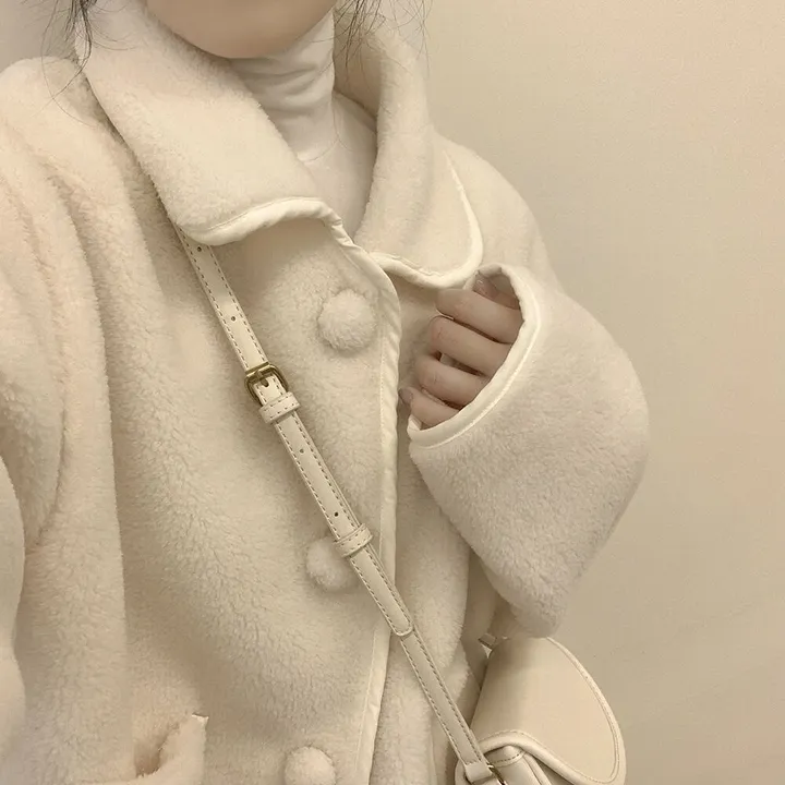 [양면퍼🧸/귀여움] 아방핏 양털 후리스 뽀송 카라 덤블 퍼자켓 크롭점퍼 밍크 숏코트 상세 이미지 13