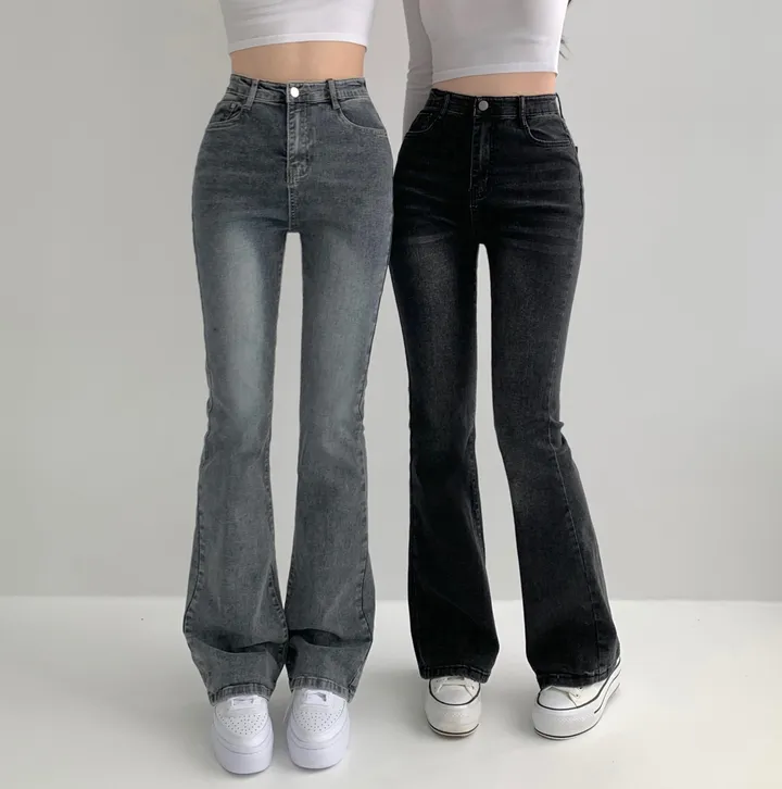 [인생핏🖤/기장선택/~XL] 모먼트 빈티지 스톤 워싱 하이웨스트 부츠컷 스판 데님 팬츠 키작녀 키큰녀 빅사이즈 청바지 상세 이미지 8
