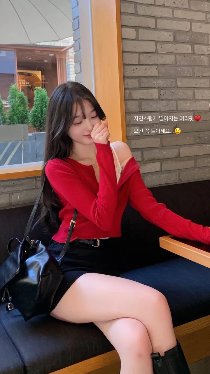 [ 인스타폭주 ] 가넷 골지 유넥 긴팔 가을 크롭 니트 가디건 상세 이미지 8