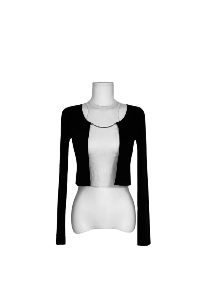 🚀당일발송🚀 chain cardigan / 유니크 체인 크롭 골지 끈 골지 볼레로 가디건 여름볼레로 여름가디건 크롭볼레로 크롭가디건 여름가디건 여름볼레로 상세 이미지 20