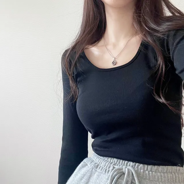 (4color/소장필수)기본 스퀘어넥 긴팔 -t 상세 이미지 55