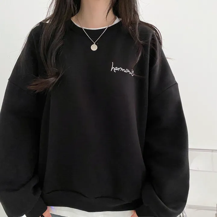 당일발송⚡[데일리/묶음할인] 심플 오버핏 하모니 레터링 맨투맨 4color 상세 이미지 39
