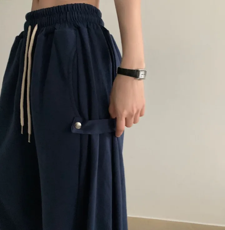 Made [봄컬러추가/🤍숏,롱!] 비어 사이드스냅 비죠, 버튼 롱와이드 트레이닝 추리닝 밴딩팬츠 - 12color 상세 이미지 36