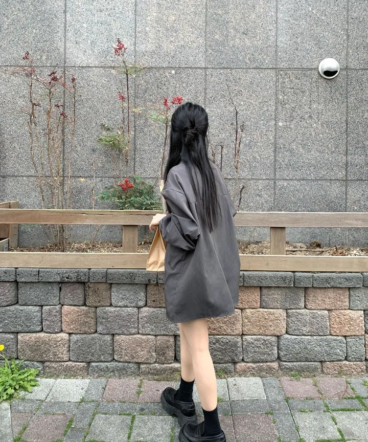 [set🖤/기장조절/데이트룩] 셔츠ops+뷔스티에ops 투피스 레이어드 세트set 상세 이미지 53