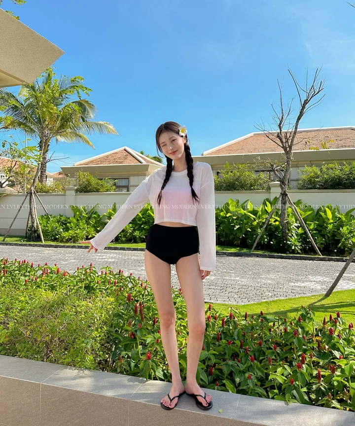 🏖️살안타/여리핏 핫 크롭 수영복 비키니 커버업 티셔츠 상세 이미지 19