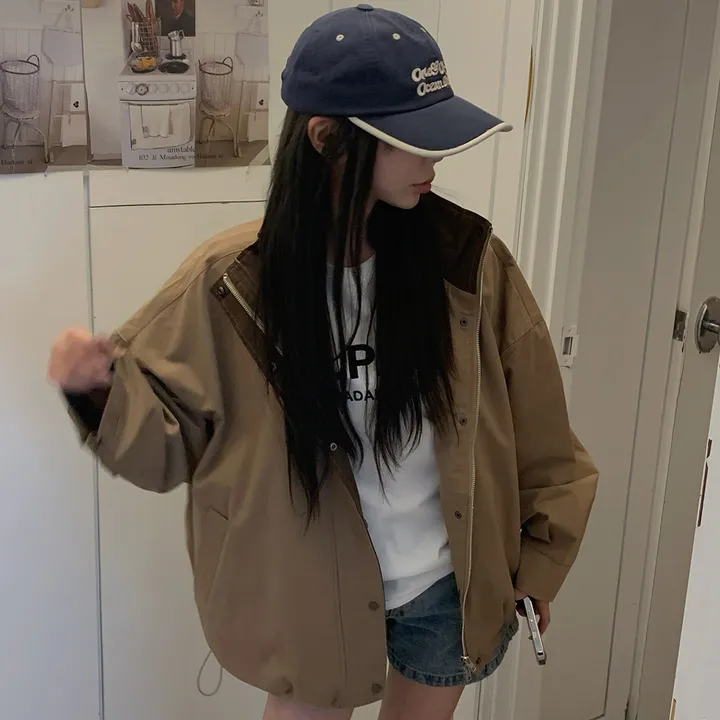 [봄야상💌] 마린 남녀공용 오버핏 배색 워크 야상 자켓 - Jk 상세 이미지 31