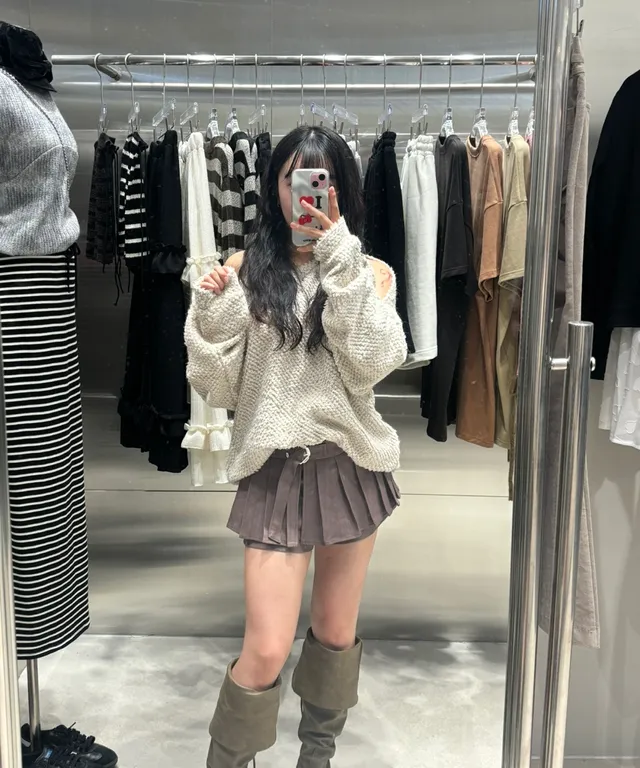 (여리핏,주인장소장!!) 퍼피 언발 절개 니트