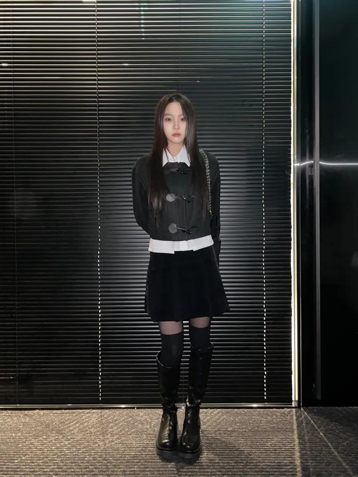 [24재입고] 윈터 더플 코트 크롭 자켓 (Black) 상세 이미지 26