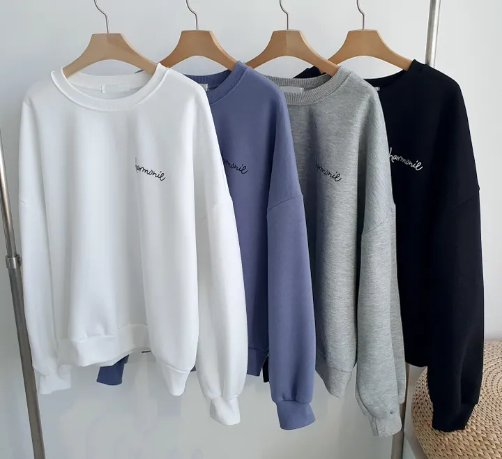 당일발송⚡[데일리/묶음할인] 심플 오버핏 하모니 레터링 맨투맨 4color 상세 이미지 41