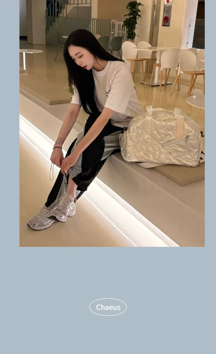 채어스 배색 핀턱 스트링 와이드 밴딩팬츠 3color 상세 이미지 13
