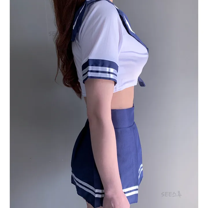 [📦당일출고/💝남친이벤트]세라복 섹시 교복코스프레 남친이벤트 코스튬 할로윈 이벤트 투피스 상세 이미지 12