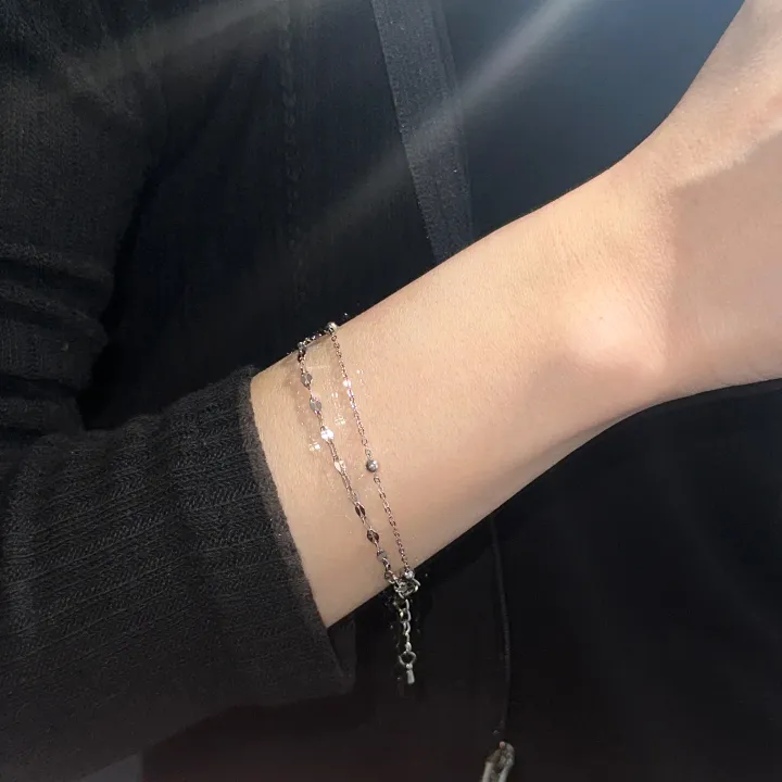 💞ⓑⓔⓢⓣ💞[써지컬스틸] 립 볼 레이어드 체인 팔찌 상세 이미지 7