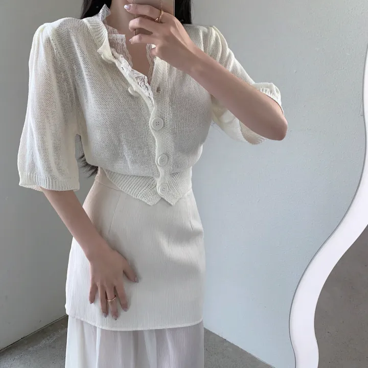마리 레이스 퍼프 가디건 상세 이미지 20