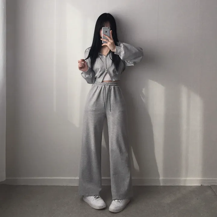 만족도100% 휘뚤마뚤 무지 투웨이 크롭후드집업 4color 상세 이미지 15