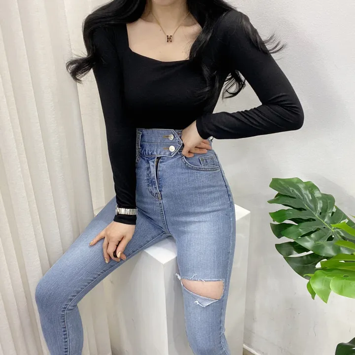 🚀당일발송🚀[묶음할인/기본템] 봄 가을 알프 셀리 스퀘어넥 긴팔 티셔츠 이너티 상세 이미지 50