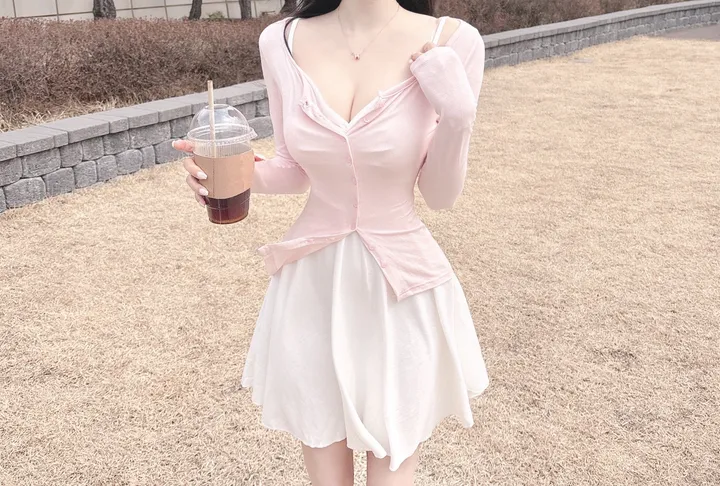 new컬러추가🔥여름까지쭉!!!✨개말라+글램핏✨[자체제작]발레리나 여리쇄골 스판쫀쫀 가디건 상세 이미지 58