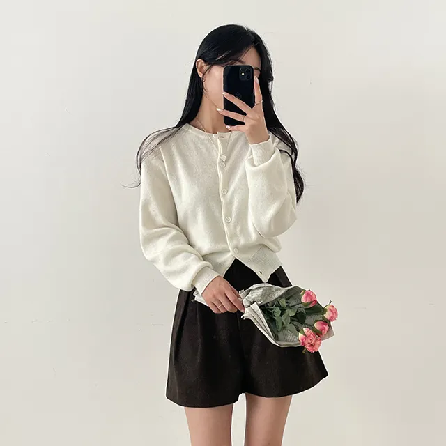 [~10컬러] 보노보노 크롭핏 단정해 니트가디건 상세 이미지 3
