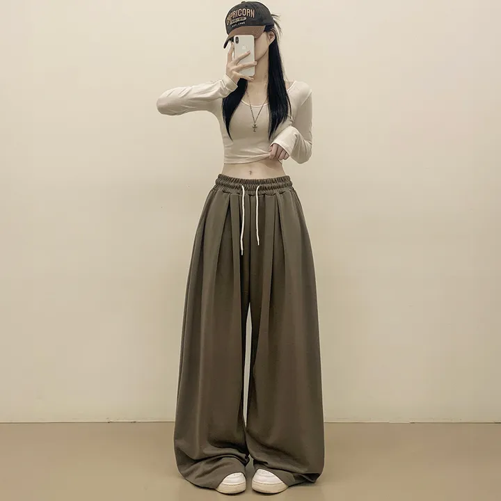 [남녀공용/왕벌룬] 하체커버! 빅사이즈 핀턱 밴딩 와이드 트레이닝 롱팬츠 상세 이미지 15