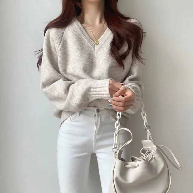 [ 무조건 소장 추천! 인기만점 ] 데일리 루즈핏 V넥 니트 상세 이미지 20
