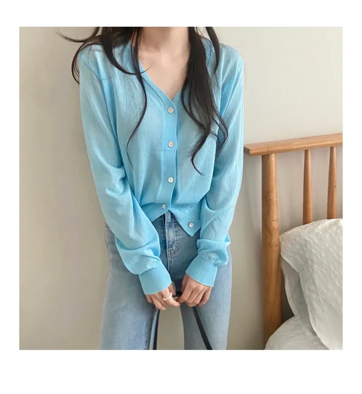 브이넥 긴팔가디건 11color 상세 이미지 26