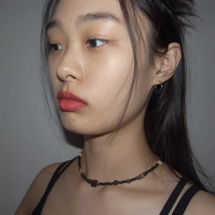 [디테일]보헤미안 오리엔탈 빈티지 유니크 나무 우드 비즈 목걸이 상세 이미지 6