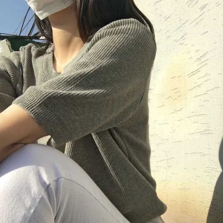 [린넨15%] 부드럽게 착- 반팔 린넨 가디건 / 하찌 넥트임 버튼 반팔티 상세 이미지 16
