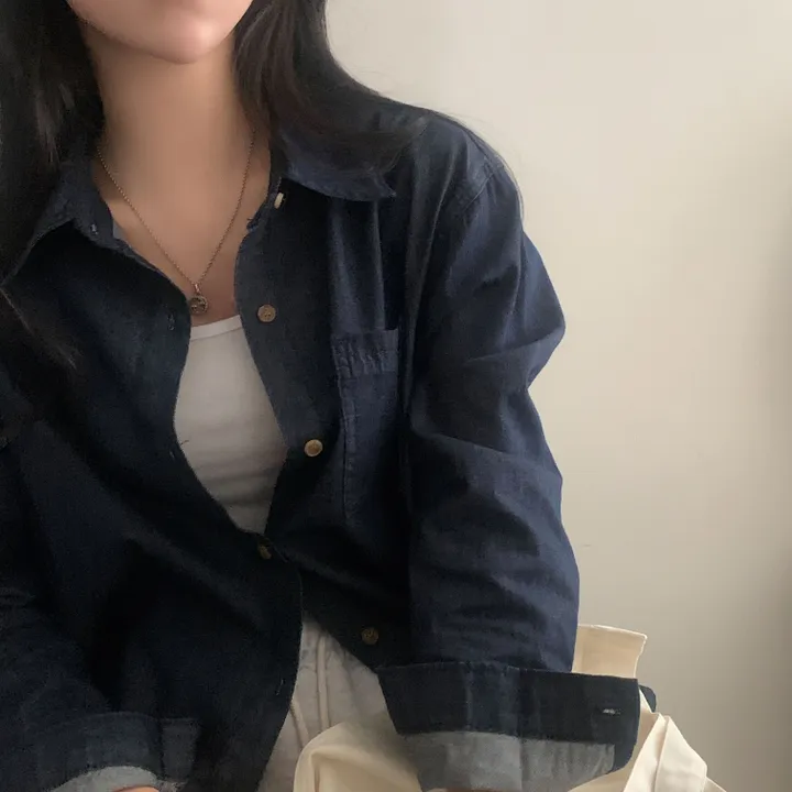 [여유핏🤍/논페이드원단*.*] 안느 데님 생지셔츠, 남방 - 4color 상세 이미지 9